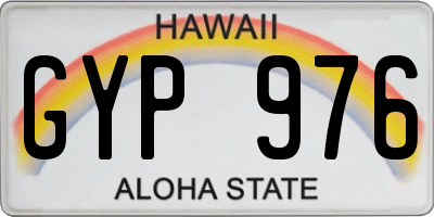 HI license plate GYP976