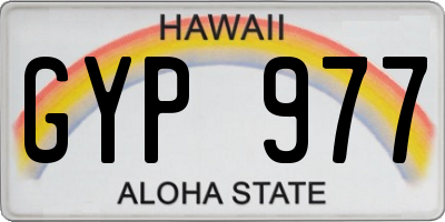 HI license plate GYP977