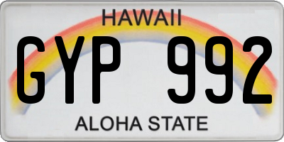 HI license plate GYP992