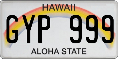 HI license plate GYP999