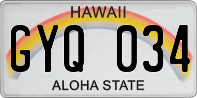 HI license plate GYQ034