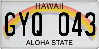 HI license plate GYQ043