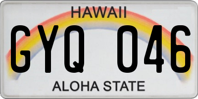 HI license plate GYQ046