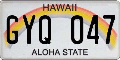 HI license plate GYQ047