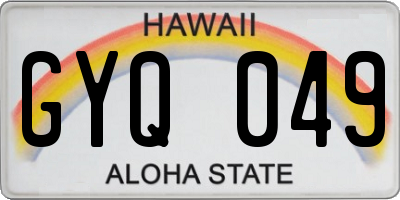 HI license plate GYQ049