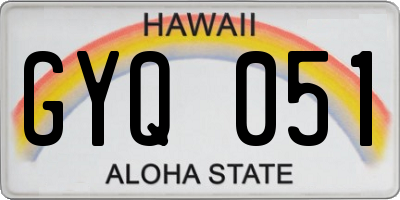 HI license plate GYQ051