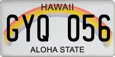 HI license plate GYQ056