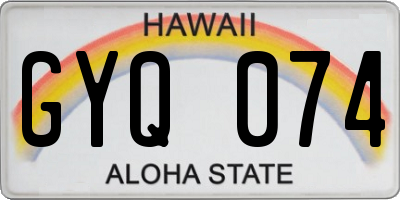 HI license plate GYQ074