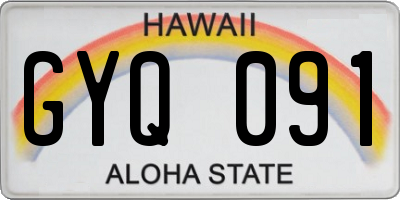 HI license plate GYQ091