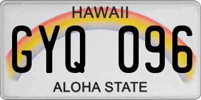 HI license plate GYQ096