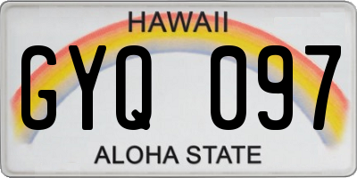 HI license plate GYQ097