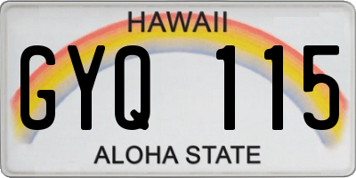 HI license plate GYQ115