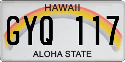 HI license plate GYQ117