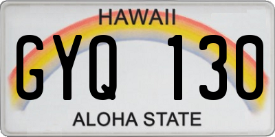 HI license plate GYQ130