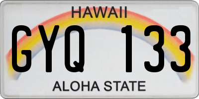 HI license plate GYQ133