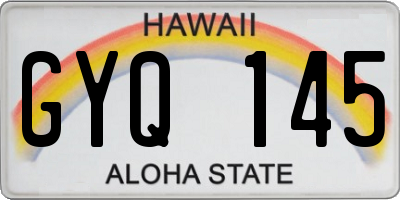 HI license plate GYQ145
