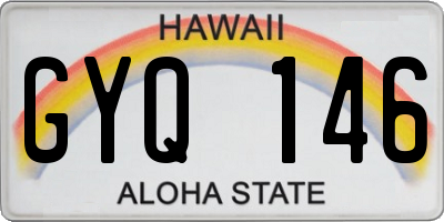 HI license plate GYQ146