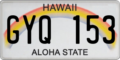 HI license plate GYQ153