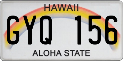 HI license plate GYQ156