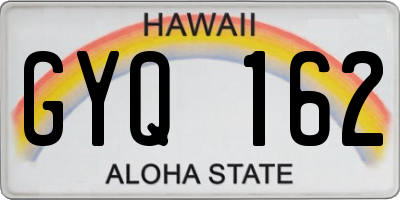 HI license plate GYQ162