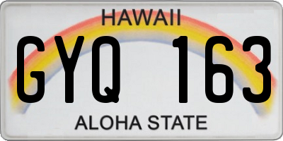 HI license plate GYQ163