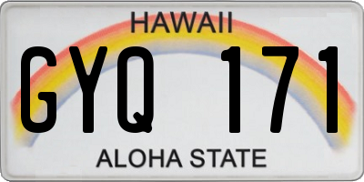 HI license plate GYQ171