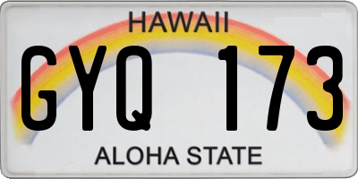 HI license plate GYQ173