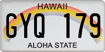 HI license plate GYQ179