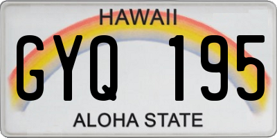 HI license plate GYQ195
