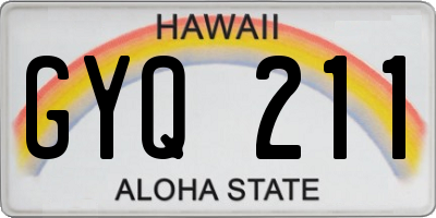 HI license plate GYQ211