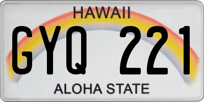 HI license plate GYQ221