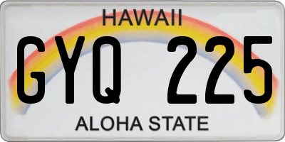 HI license plate GYQ225