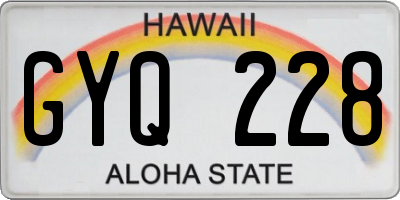 HI license plate GYQ228