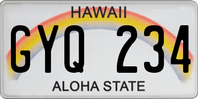 HI license plate GYQ234