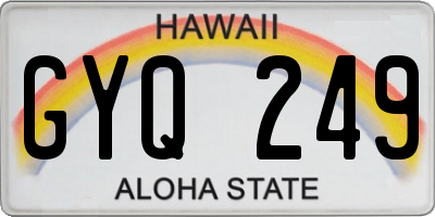 HI license plate GYQ249