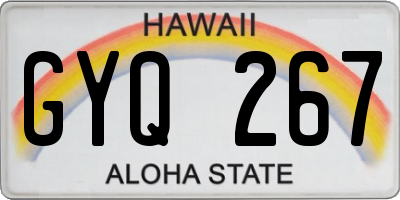 HI license plate GYQ267