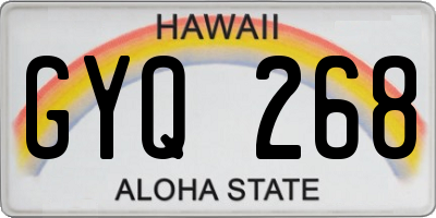 HI license plate GYQ268