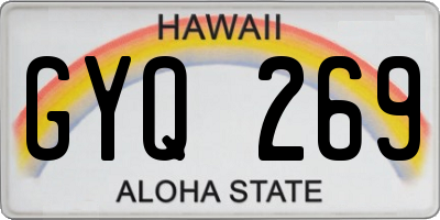 HI license plate GYQ269