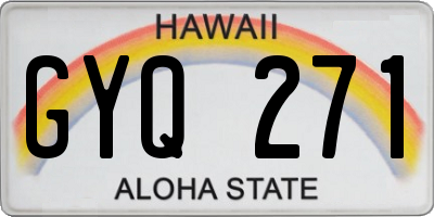 HI license plate GYQ271
