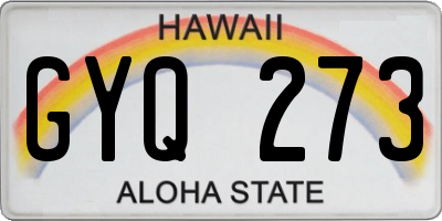 HI license plate GYQ273