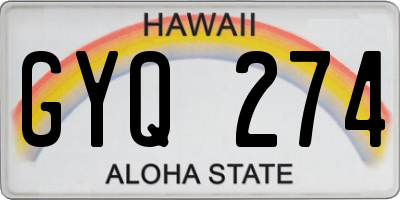 HI license plate GYQ274