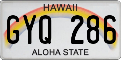 HI license plate GYQ286