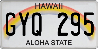 HI license plate GYQ295