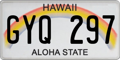HI license plate GYQ297