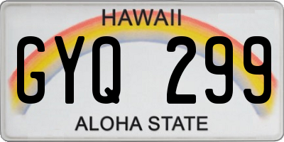 HI license plate GYQ299