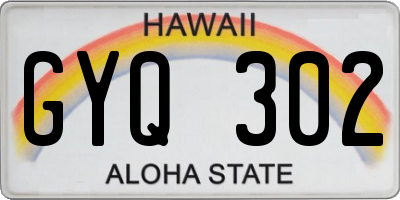 HI license plate GYQ302