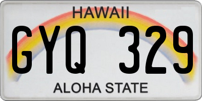 HI license plate GYQ329