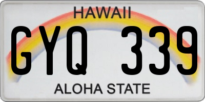 HI license plate GYQ339