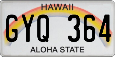 HI license plate GYQ364