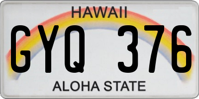 HI license plate GYQ376